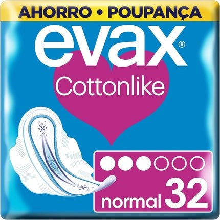 Absorbante igienice, Evax, Cottonlike Normal cu aripioare