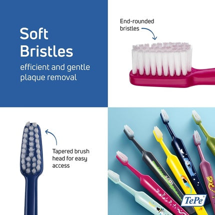 Periuță de dinți copii, Tepe, model zoo, compactă