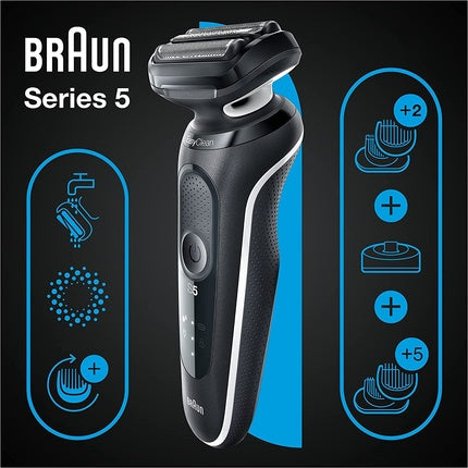 Aparat Ras Electric Braun Series 5, Negru, Rechargeable