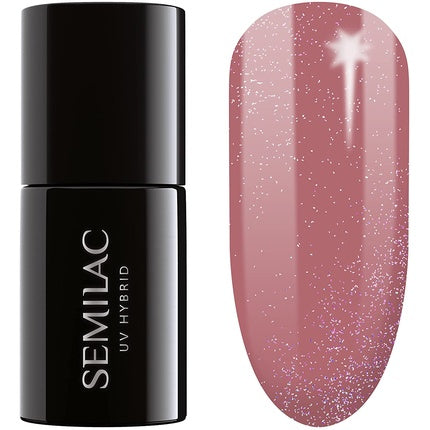 Lac de unghii Semilac UV Shimmer Dust Caramel 7ml
