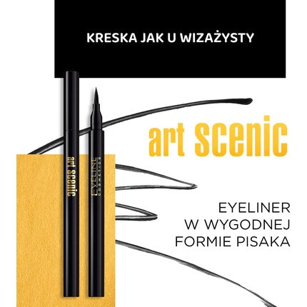 Eyeliner, Eveline, Art Scenic, Negru Intens, 1.8ml