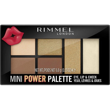 Paletă machiaj Rimmel London Mini Power 002 Sassy aurie