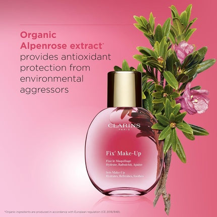 Spray fixare machiaj, Clarins, Fix Make-Up 4-in-1, 50ml