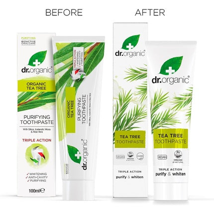 Pastă de dinți, Dr Organic, Tea Tree, naturală, 100ml