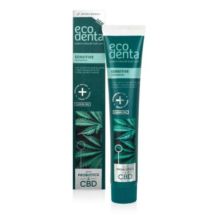 Pastă de dinți, Ecodenta, Sensitive, verde, 75ml