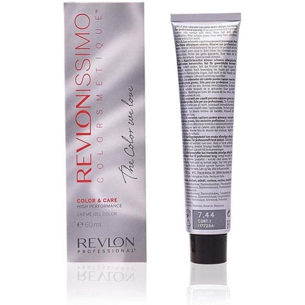 Vopsea păr Revlon, Revlonissimo Colorsmetique, blond mediu intensiv cupru, 60ml