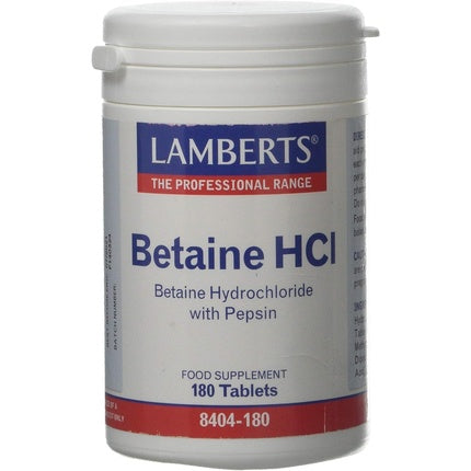 Supliment Lamberts, Betaine HCl 324mg, 180 tablete