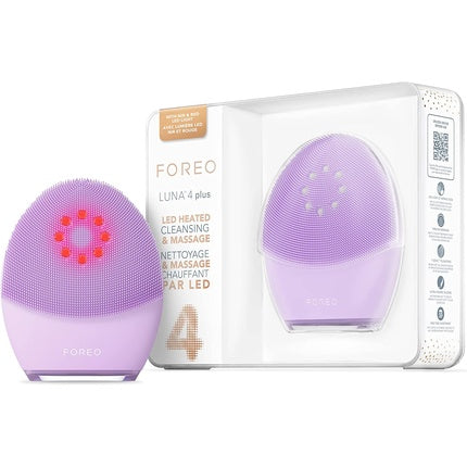 Perie curățare facială, Foreo Luna 4 Plus, cu NIR și LED pentru ten sensibil