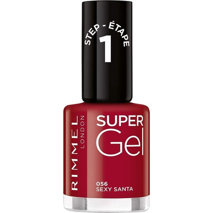 Lac de unghii, Rimmel, Super Gel, roșu Sexy Santa, 12ml