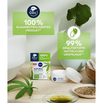 Cremă de zi, Nivea, Natural Balance, ulei cânepă organic, 50ml