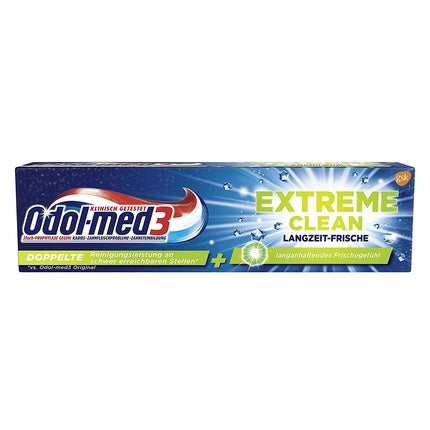 Pasta de dinți, Odol-med3, Extreme Clean, prospețime îndelungată, 75ml