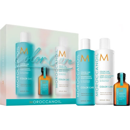 Set îngrijire păr, Moroccanoil, Color Care, albastru