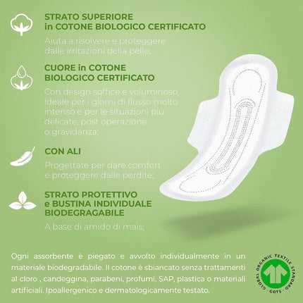 Absorbante Organyc Moderate Flow bumbac alb, 10 buc