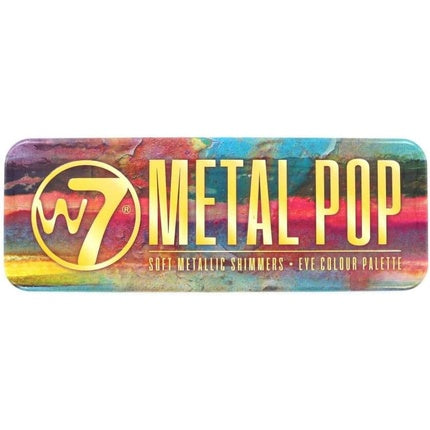 Paletă fard de ochi, W7, Metal Pop, metalic, multicolor
