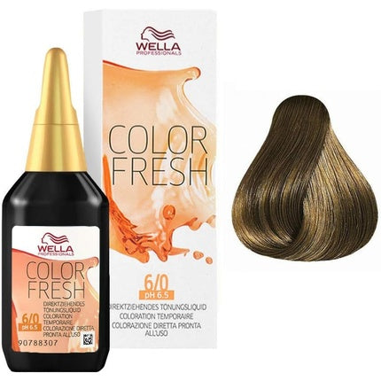 Vopsea semi-permanenta, Wella, Color Fresh 6/0, 75ml