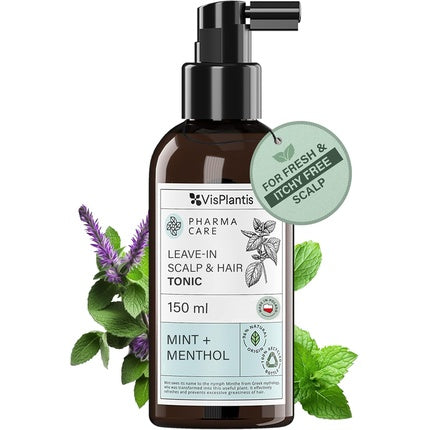 Tonic păr, Vis Plantis, mentă și mentol, 150ml