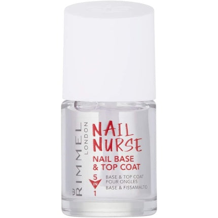 Baza si Top Coat pentru unghii, Rimmel, 5-in-1, Transparent, 12ml