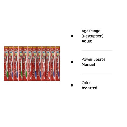 Periuțe de dinți, Colgate, Premier Extra Clean, multicolor, set 12