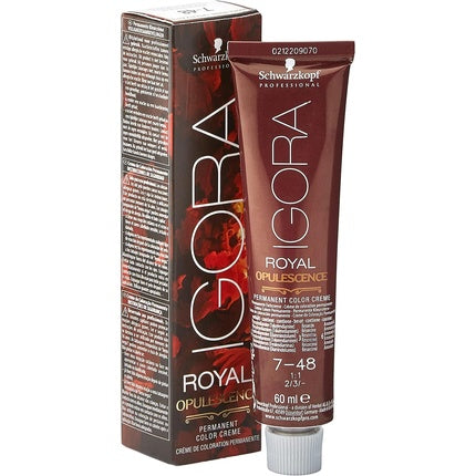 Vopsea de par, Schwarzkopf Igora Opulescence 7-48, Blond Mediu Bej Roscat, 60ml