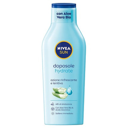 Lotiune dupa plaja, Nivea Sun, cu aloe vera bio si acid hialuronic, 400 ml