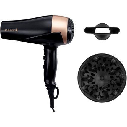 Uscător de păr, Remington, D6098, negru, ionic