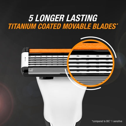 Rezerve aparat ras, Bic Hybrid 5 Flex, 8 cartușe, negru/alb