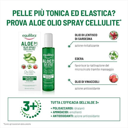 Ulei anticelulitic, Equilibra, concentrat 150ml, Aloe Vera, extract castan