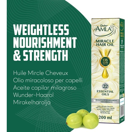 Ulei păr, Dabur, Amla Miracle, 200ml, uleiuri esențiale