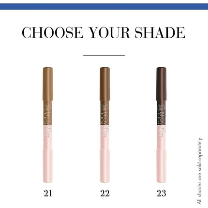 Creion Sprancene, Bourjois, Brow Duo Sculpt, castaniu-alb