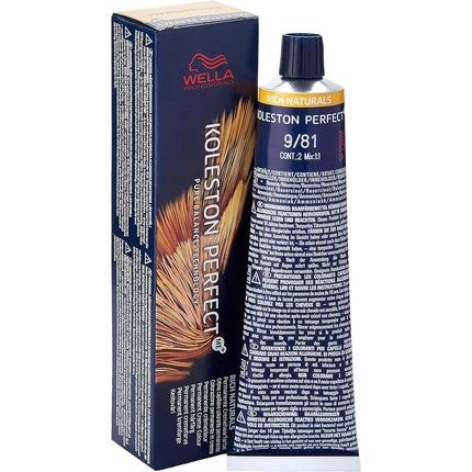 Vopsea de păr, Wella, Koleston Perfect ME+ 9/81, Blond deschis perlat cenușiu, 60ml