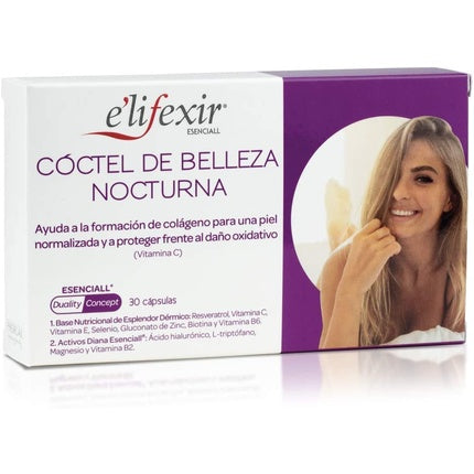 Supliment anti-îmbătrânire, E'Lifexir, Beauty Cocktail Night, 30 capsule