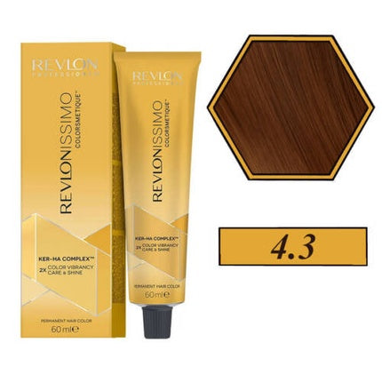 Vopsea de par, Revlon, Revlonissimo Colorsmetique 4.3, 60ml