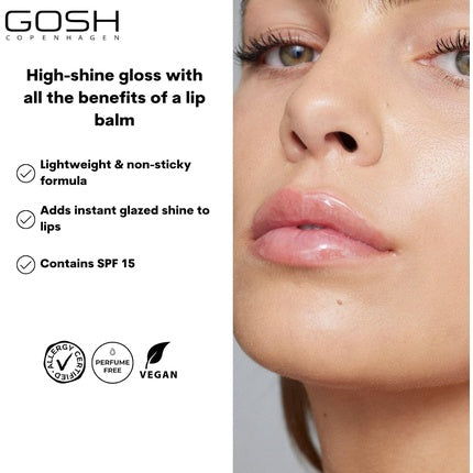 Lip Gloss, Gosh, Soft'n Clear, transparent, SPF 15