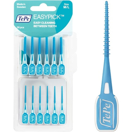 Scobitori dentare, Tepe, EasyPick, marime M/L, 36 buc, Albastru