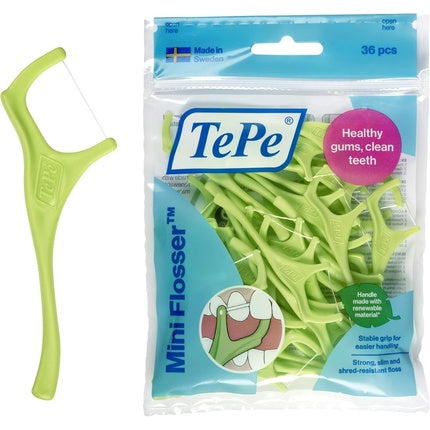 Flosser dentar, TePe, Mini, verde, 36 buc