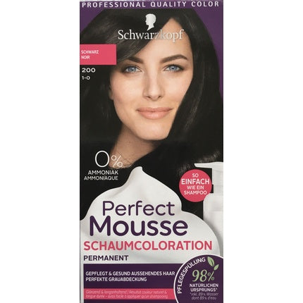 Vopsea de păr, Schwarzkopf, Perfect Mousse, negru