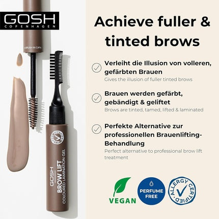 Gel sprancene, Gosh, Brow Lift, gri-maroniu