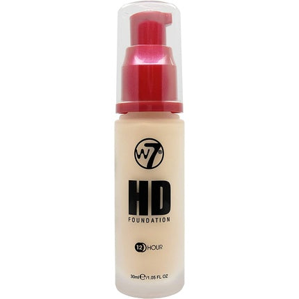 Fond de ten, W7, HD, mat, 30ml, bej