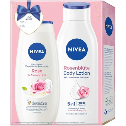 Set Îngrijire Corporală, Nivea, Love & Care, roz