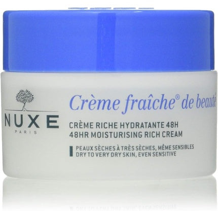 Cremă hidratantă NUXE Fresh Beauty Rich 48h 50ml alb-albastru