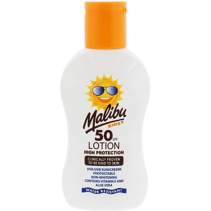 Lotiune protectie solara copii, Malibu, SPF 50, rezistenta la apa