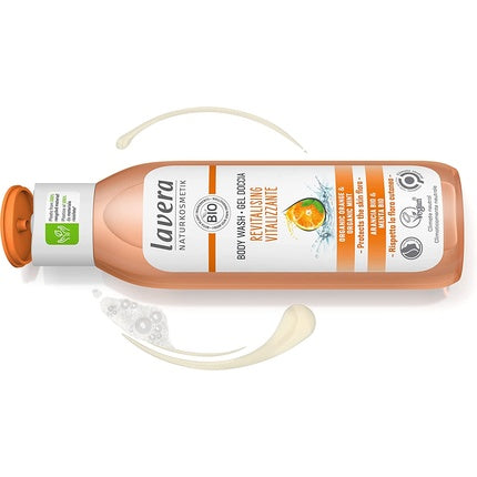 Gel de duș, Lavera Revitalizing, portocală și mentă, 250 ml