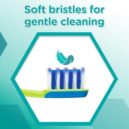 Periuță de dinți manuală, Aquafresh, Big Teeth, peri moi, albastru
