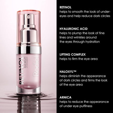 Ser antirid Rodial, Retinol, gel hidratant, 5ml