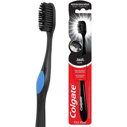 Periuță de dinți, Colgate 360, peri infuzați cu cărbune
