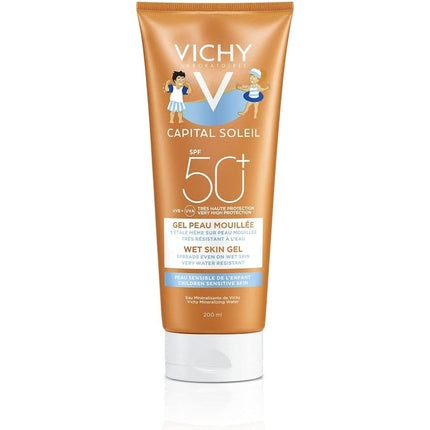 Gel de protectie solara copii, Vichy, Capital Soleil SPF50+, 200ml
