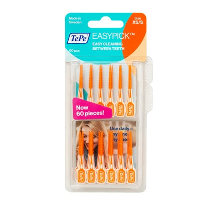 Scobitori interdentare, Tepe Easypick, 60 buc, portocaliu