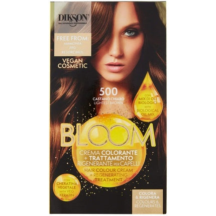 Vopsea de păr Dikson BLOOM, cremă, castaniu deschis, uleiuri organice
