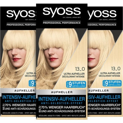 Vopsea păr, Syoss, Ultra Lightener Level 3, blond deschis, 135ml