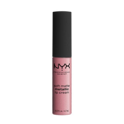 Ruj lichid NYX Soft Matte Metallic Lip Cream Roz Maro